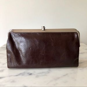 Hobo Lauren Leather Clutch/Wallet in Brown